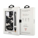 Guess nakładka do iPhone 12 / 12 Pro 6,1" GUHCP12MKSARBK czarna hard case Camo Collection