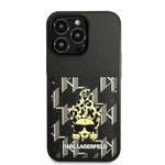 Karl Lagerfeld nakładka do iPhone 13 Pro KLHCP13LCANCNK czarna hard case Monogram with card slot