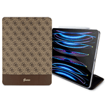 Guess etui do iPad Pro 12,9" GUFCP12PS4SGW brązowe Allover 4G Stripe