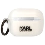 Karl Lagerfeld etui do Airpods Pro KLAPHNCHTCT białe Ikonik Choupette
