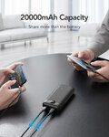 Bateria zewnętrzna (Powerbank) VEGER L20S - 20 000mAh LCD Quick Charge PD 20W czarny (VP2039PD  / W2039PD )