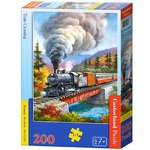 CASTORLAND Puzzle układanka 200 elementów Train Crossing - Pociąg 7+