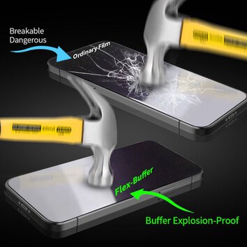 Szkło hybrydowe Bestsuit Flex-Buffer 5D z powłoką antybakteryjną Biomaster do iPhone 13 Pro Max/14 Plus czarny