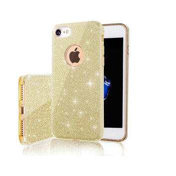 Nakładka Glitter 3w1 do iPhone 15 6,1" złota
