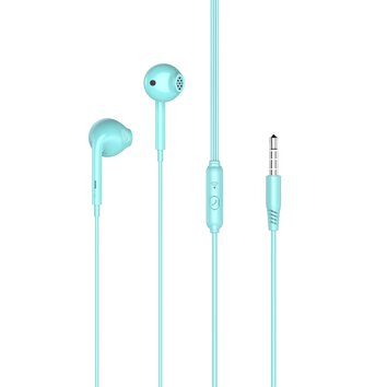 XO słuchawki przewodowe EP28 jack 3,5mm douszne zielone