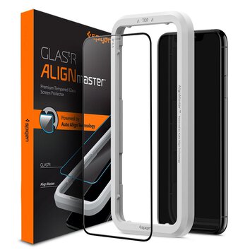 Spigen szkło hartowane Alm Glass FC do iPhone 11 czarne