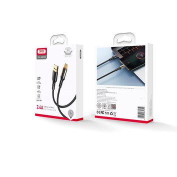 XO Clear kabel NB229 USB - microUSB 1,0 m 2,4A czarny