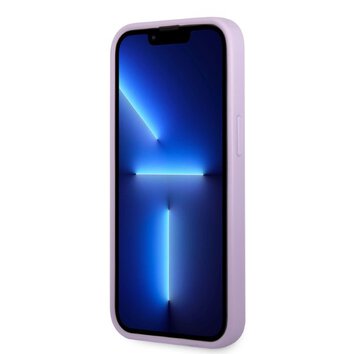 Guess nakładka do iPhone 13 6,1" GUHCP13MPS4MU purpurowa hardcase Saffiano 4G Small Metal Logo