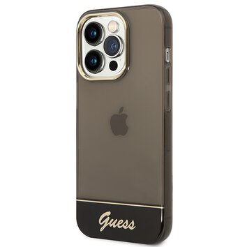 Guess nakładka do iPhone 14 Pro Max 6,7" GUHCP14XHGCOK czarna hardcase Translucent