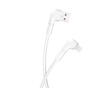 Maxlife kabel kątowy MXUC-09 USB - Lightning 1,0 m 2,4A biały