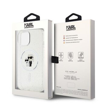 Karl Lagerfeld nakładka do iPhone 15 Plus 6,7" KLHMP15MHGKCNOT transparentna HC Magsafe IML KC Glitter