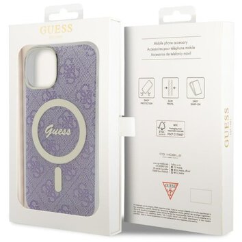 Guess nakładka do iPhone 14 Plus 6,7" GUHMP14MH4STU purpurowa hard case 4G MagSafe