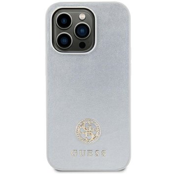 Guess nakładka do iPhone 15 Plus 6,7" GUHCP15MPS4DGPS srebrna HC PU 4G Metal Logo Strass