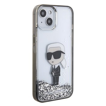 Karl Lagerfeld nakładka do iPhone 15 6,1" KLHCP15SLKKNSK transparentna hardcase Liquid Glitter Ikonik