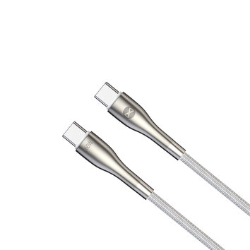 Forever kabel Sleek USB-C - USB-C 1,0 m 60W biały