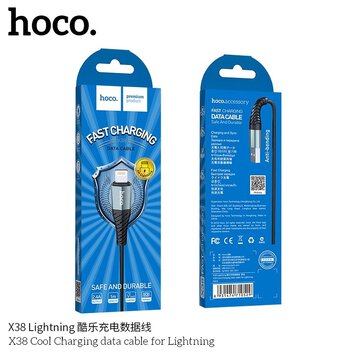 HOCO kabel USB do iPhone Lightning 8-pin COOL X38 1 metr czarny