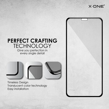 Szkło hartowane X-ONE Full Cover Extra Strong Matowe - do iPhone 11 Pro (full glue) czarny