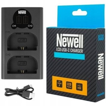 Ładowarka dwukanałowa Newell do akumulatorów LP-E6 CANON USB-C