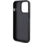 GUESS futera do IPHONE 14 Pro GUHCP14LPG4GPK (4G Triangle Metal Logo) czarny