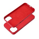 Leather Mag Cover kompatybilne z MagSafe do IPHONE 15 PLUS czerwony