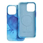 Leather Mag Cover kompatybilne z MagSafe do IPHONE 13 PRO MAX blue splash