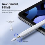 DUX DUCIS Stylus - rysik do iPada z adowaniem bezprzewodowym i wywietlaczem biay