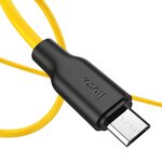 HOCO kabel USB do Micro Plus Silicone X21 1 metr czarno-zółty.