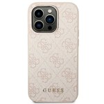 Oryginalne Etui GUESS Hardcase GUHCP14LG4GFPI do iPhone 14 PRO (4G Gold Logo / rowy)