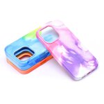Leather Mag Cover kompatybilne z MagSafe do IPHONE 12 PRO purple splash