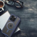 Kabura Smart Mag do IPHONE 15 kompatybilny z MagSafe niebieski