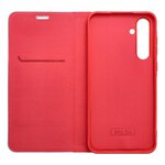 Kabura LUNA Book Carbon do SAMSUNG A21s czerwony