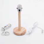 Lampka nocna z pirkiem Art Deco czerwona CBDPH