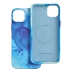 Leather Mag Cover kompatybilne z MagSafe do IPHONE 14 PLUS blue splash