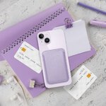 Portfel magnetyczny Leather Mag Wallet liliowy