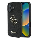 GUESS futerał do IPHONE 16 Plus GUHCP16MHG4SGK (Fixed Glitter Big 4G) czarny