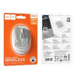 HOCO mysz komputerowa bezprzewodowa 2,4G 1600 dpi GM34 szaro biała