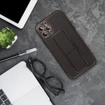 Futera LEATHER Case Kickstand do IPHONE 15 PLUS czarny