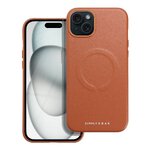 Futera Roar Leather Mag Case kompatybilny z MagSafe - do iPhone 15 Plus Brzowy