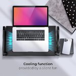 Podstawka pod laptop uniwerslna regulowana + chłodzenie YL-803 czarna