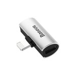 BASEUS adapter 2w1 Lightning do 2 x Lightning CAL46-S1 srebrno czarny