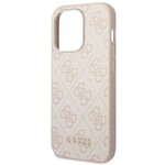 Oryginalne Etui GUESS Hardcase GUHCP14LG4GFPI do iPhone 14 PRO (4G Gold Logo / rowy)