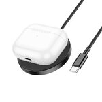 HOCO ładowarka indukcyjna 3w1 Typ C kompatybilna z MagSafe 15W CW41 czarna