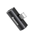 BASEUS adapter 2w1 Lightning do 2 x Lightning CAL46-01 czarny