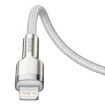 BASEUS kabel Typ C do Apple Lightning 8-pin PD20W Power Delivery Cafule Metal Cable CATLJK-A02 1 metr biały