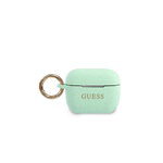 Guess etui do Airpods Pro GUACAPSILGLGN zielone Silicone Glitter