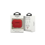 Guess etui do Airpods Pro GUACAPSILGLRE czerwone Silicone Glitter