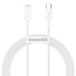 Baseus kabel Superior PD USB-C - Lightning 1,5 m biały 20W