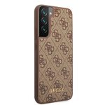 Oryginalne Etui GUESS Hardcase GUHCS22SG4GFBR do Samsung S22 (4G Metal Gold Logo / brzowy)