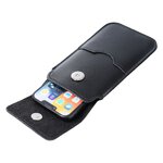 Skrzana uniwersalna wsuwka z klapk - ROYAL / czarny - Rozmiar 2XL - IPHONE 6 PLUS / SAMSUNG A52 / XIAOMI REDMI NOTE 10