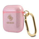 Guess etui do AirPods GUA2UCG4GP różowe Glitter Collection